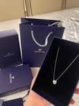 Lănțișor elegant cu pandantiv inimă – Swarovski