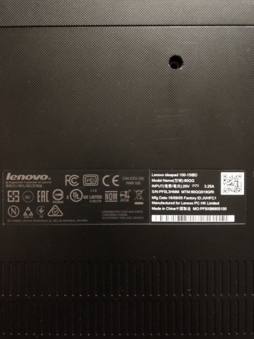 Dezmembrez laptop Lenovo IdeaPad 100-15IBD, 80QQ