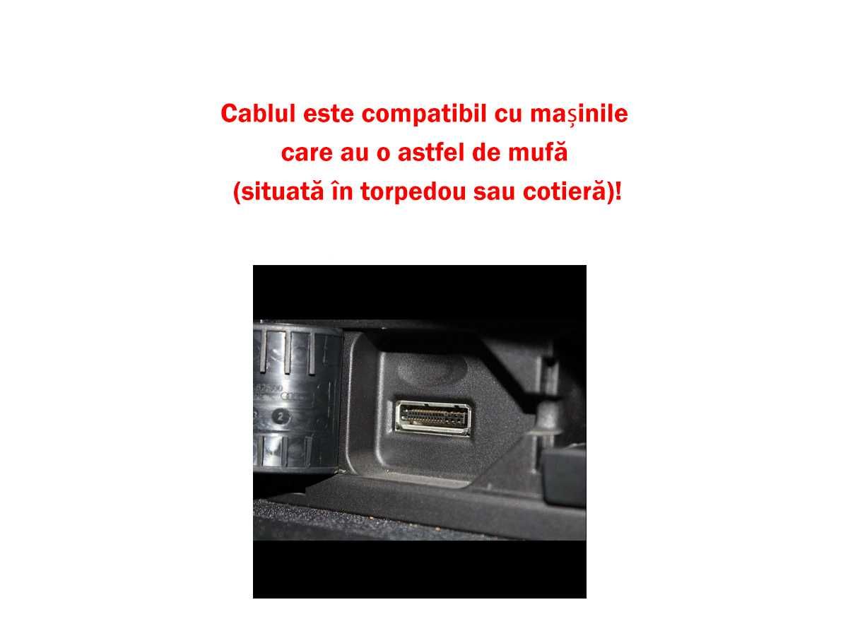 Cablu Adaptor AMI MMI cu AUX USB Audi VW A4 A5 A6 A7 A8 A4 A6 Mufa AMI