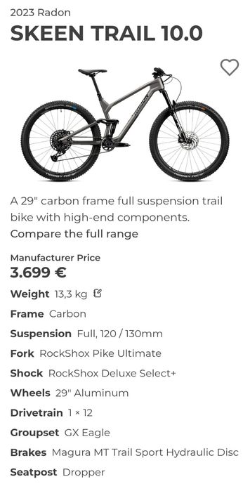 Vând Mtb full-suspension 29 carbon