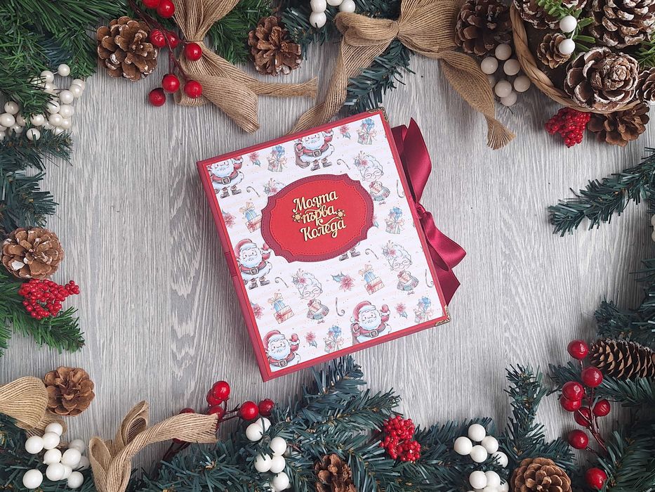 Коледен, скрапбук албум "Елфче", ръчна изработка /63.18-19