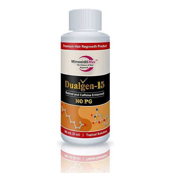 Minoxidil Dualgen 15% fără PG + Minoxidil Kirkland 5%, 2 luni aplicare