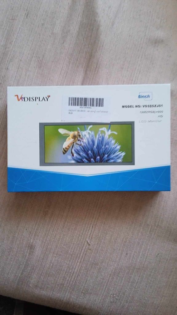 VSDISPLAY 8 Inch Small Mini LCD Monitor 1280x800 IPS Screen Display