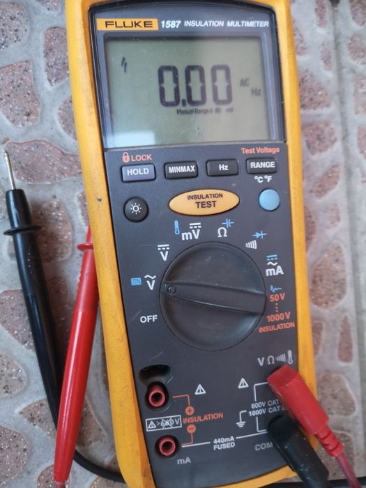 Fluke 1587 Дигитален Тестер Мултицет измерване Изолация Клещи Крипване