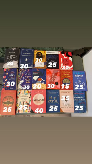 Vand carti dezvoltare personala si beletristica