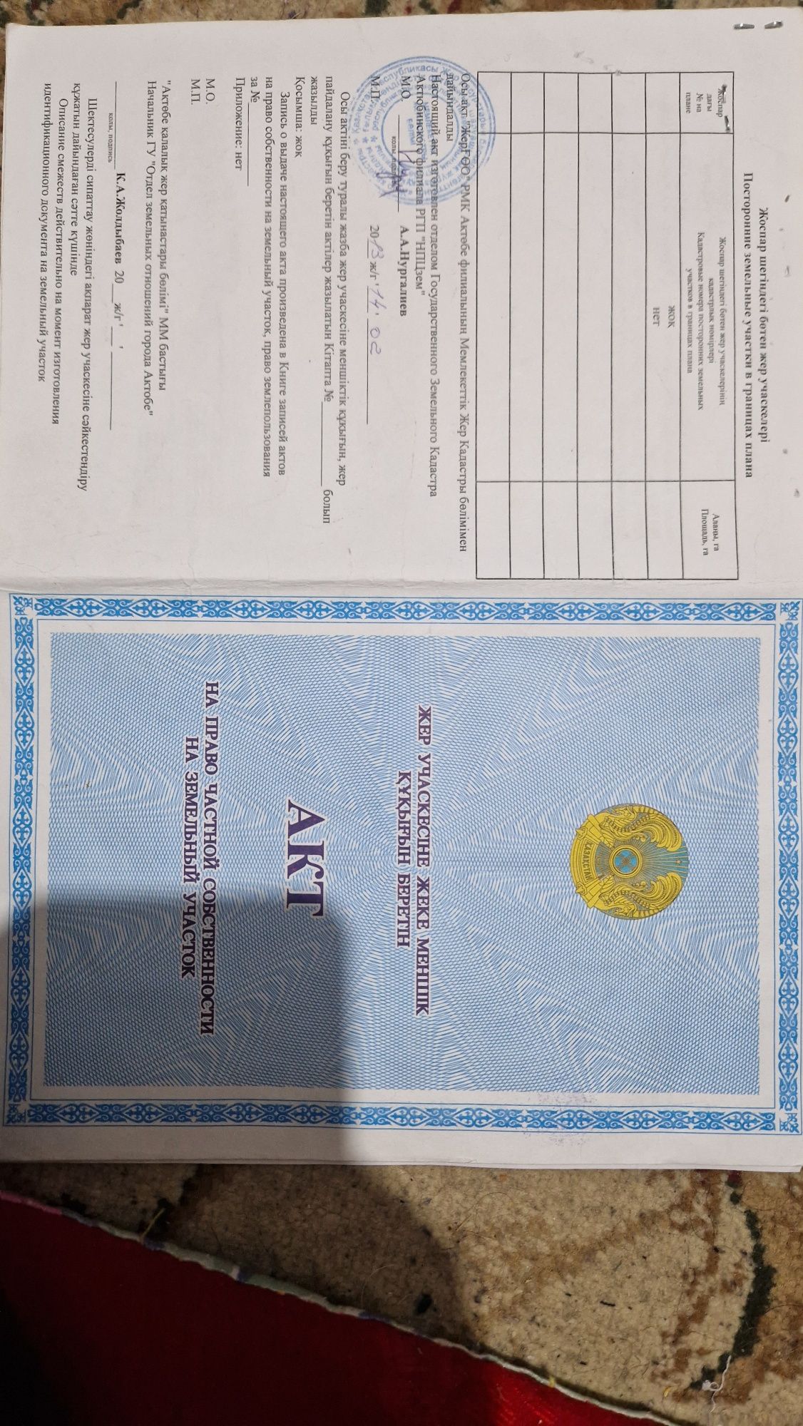 Продам землю в Акжар1