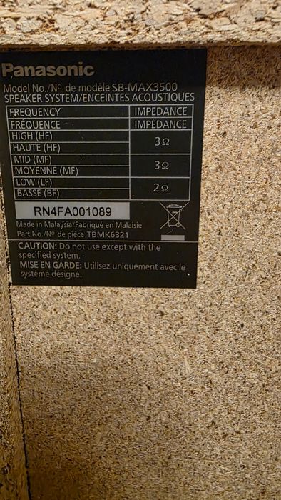 Sistem audio High Power PANASONIC SC-MAX3500EK, 2400W, Bluetooth nou