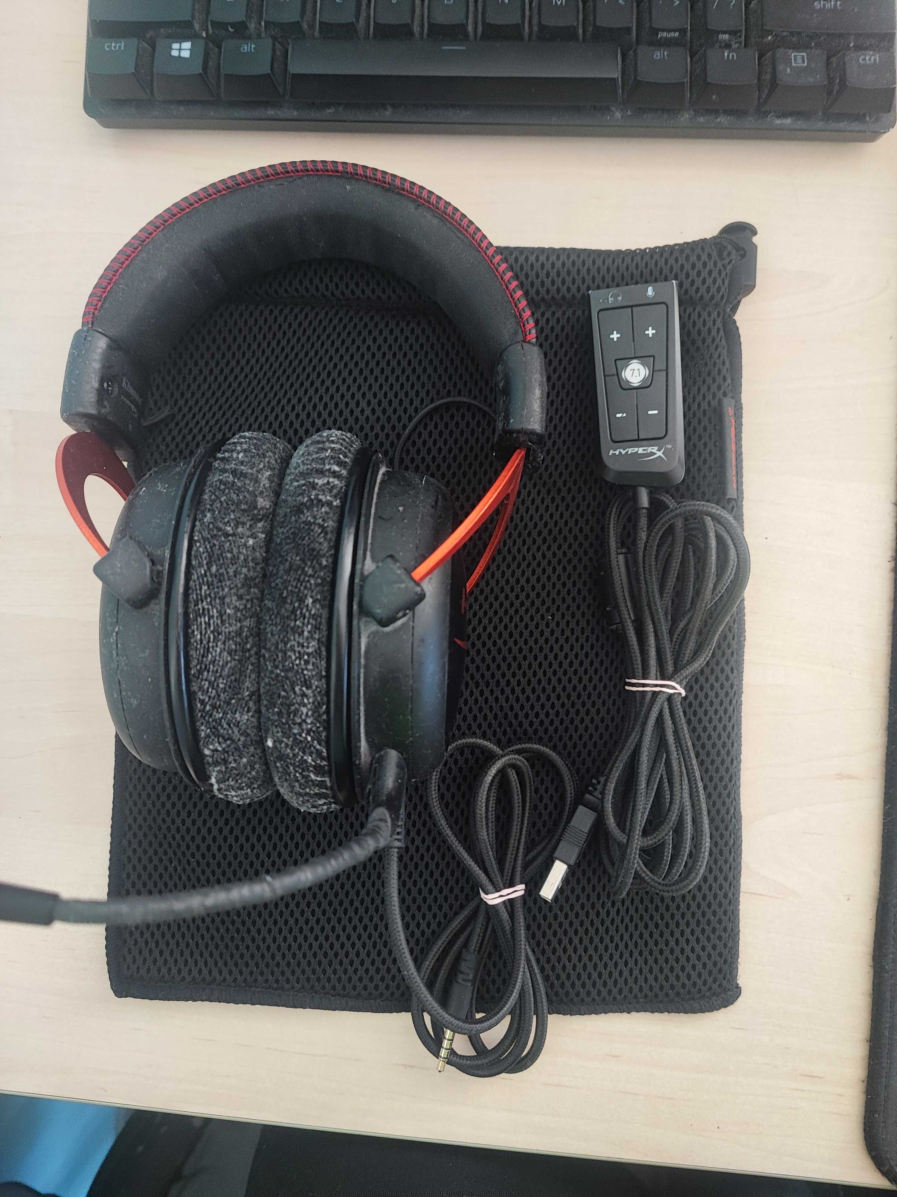 Мишка Glorious Model 0,Слушалки HyperX Cloud II,Клавиатура Cougar Core