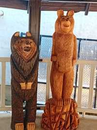 Animale sculptate în lemn