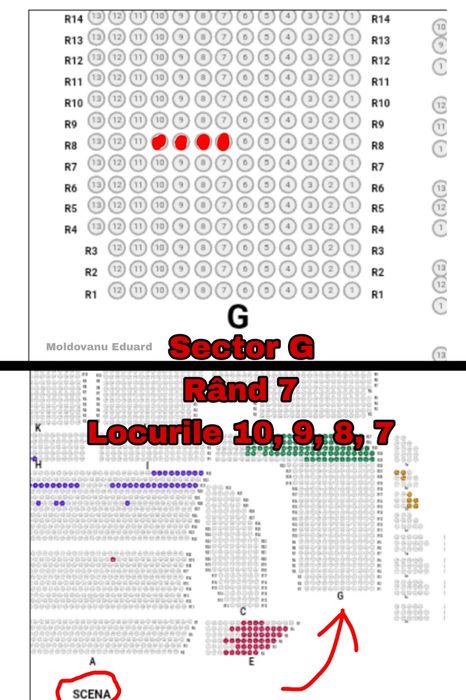 Vând 4 bilete la Ştefan Bănica, 6 dec., unul lângă altul