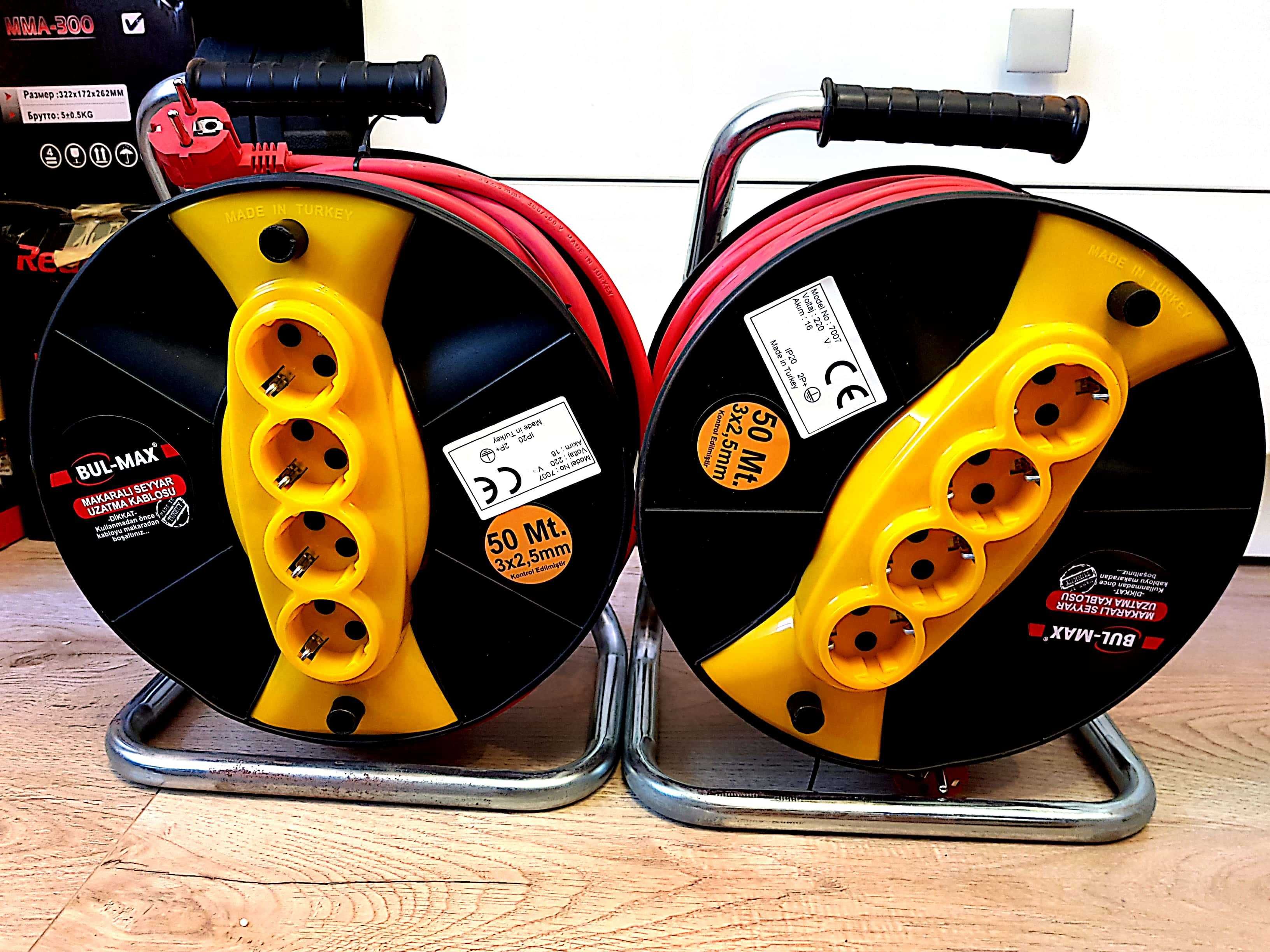 Prelungitor electric Bulmax / Derulator cu tambur, 50M 3*2,5mmp Nou!!!