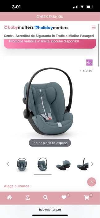 Scoica auto pentru copii Cybex Gold Cloud G i-Size