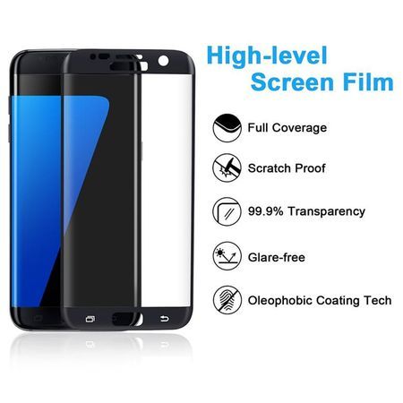 Folie de sticla FULL COVER pentru Samsung Galaxy S7 Edge, GloMax 3D Ne
