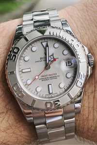 Rolex Yacht Master 35mm Bezel Si Dial De Platina Otel An 2000 Automat