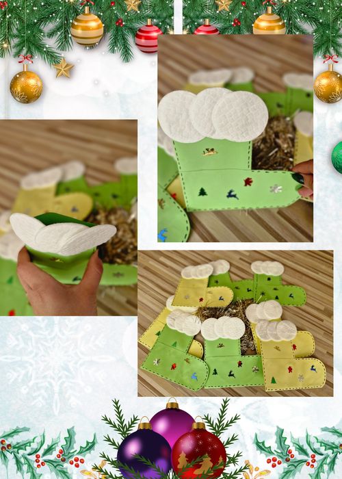 Коледни ботушчета за лакомства