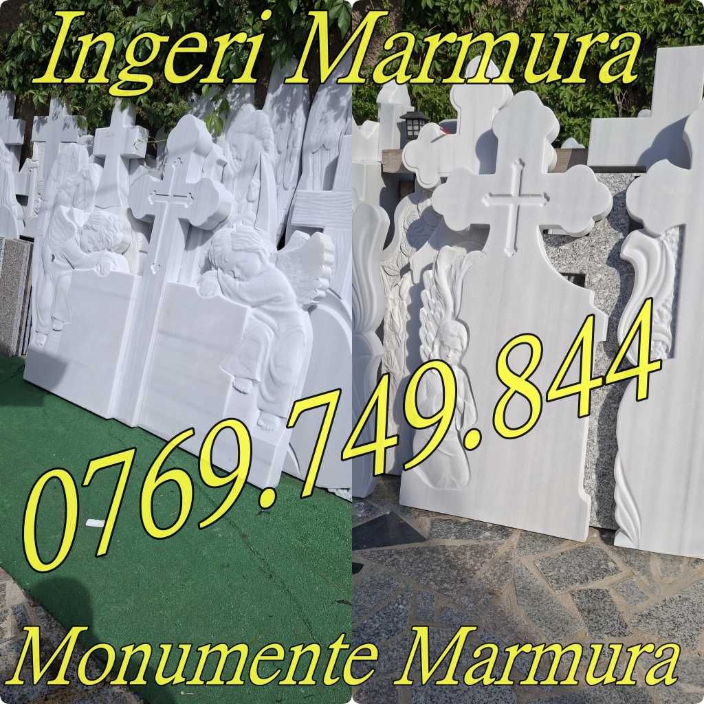 Ingeri Cruci Marmura Monumente Funerare