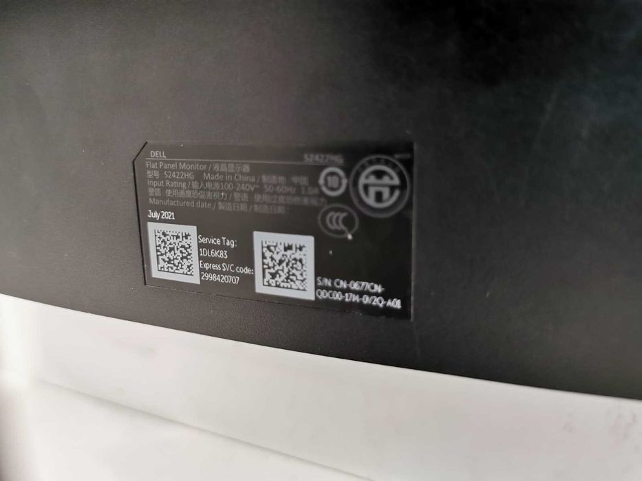 Monitor Curbat DELL S2422HG 165Hz (Ag8 Tudor1/B73801)– Garantie 2 Ani!