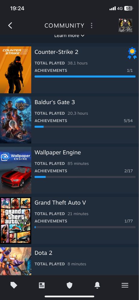 Steam аккаунт CS2 Prime GTAV Baldur Gate 3