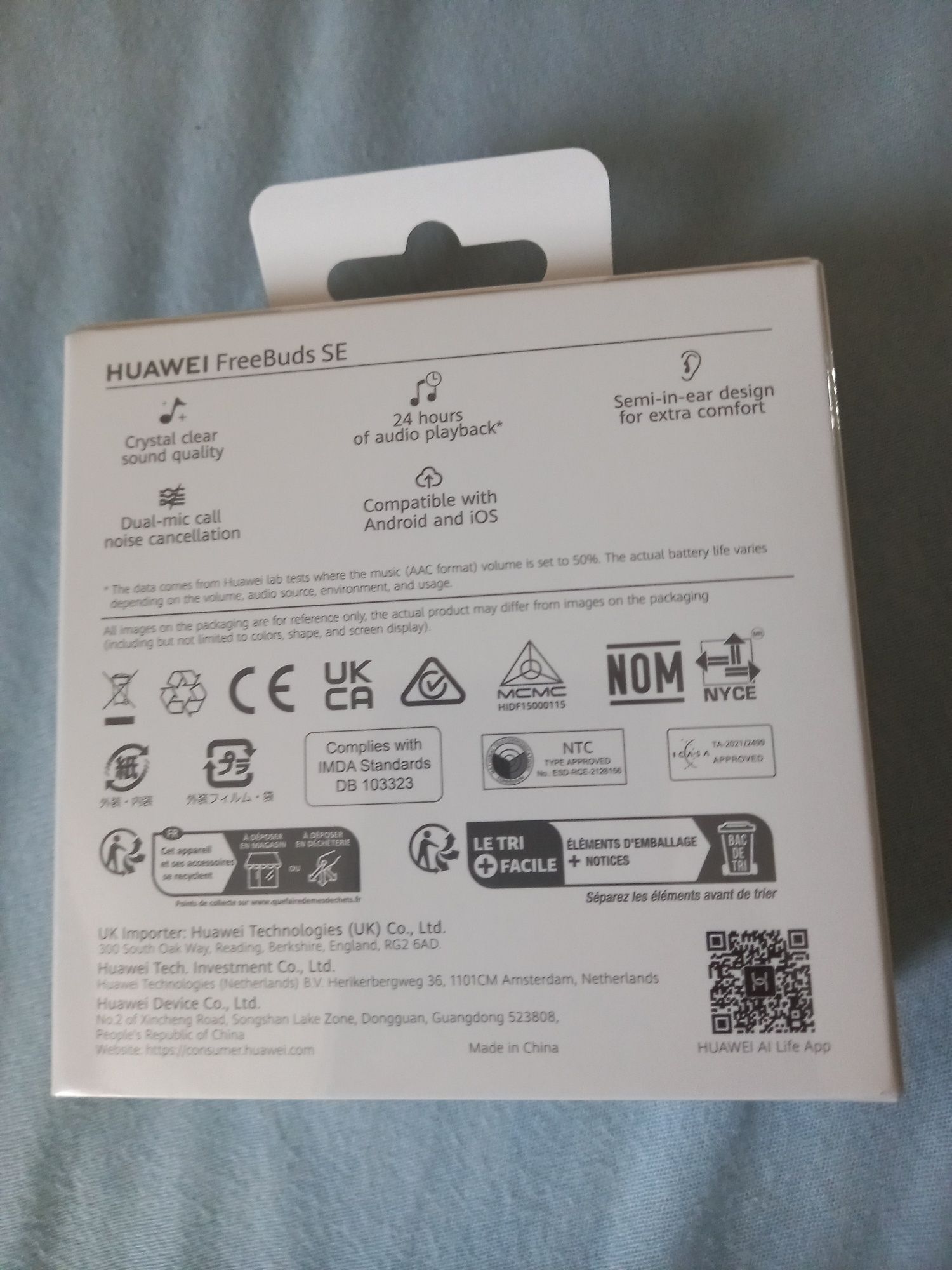 Casti wireless Huawei FreeBuds SE.
