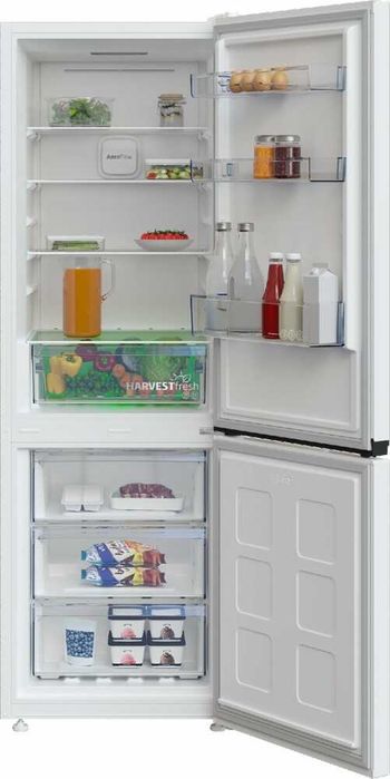 Нов хладилник с фризер Beko  180 см 301 л бял