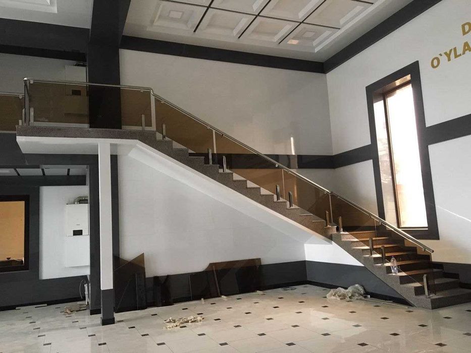 Нержавейка перила, козырёк, стеклянные перила, 250.000