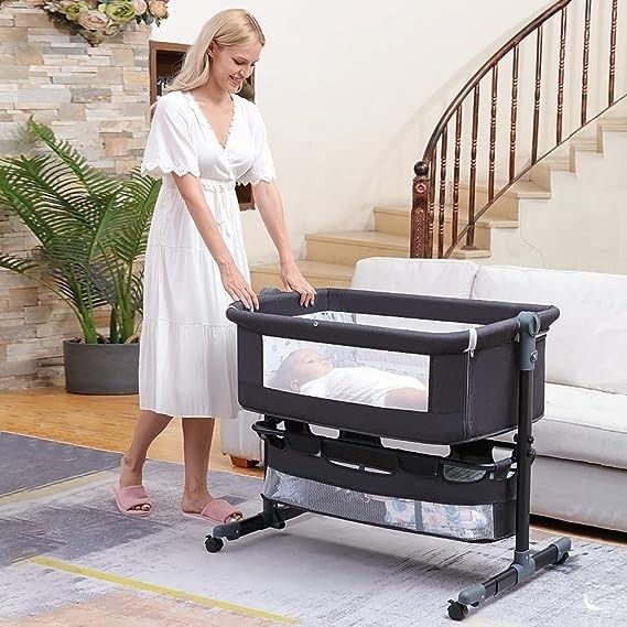 6-в-1 регулируемо бебешко креватче – люлка, креватче за пътуване, кош