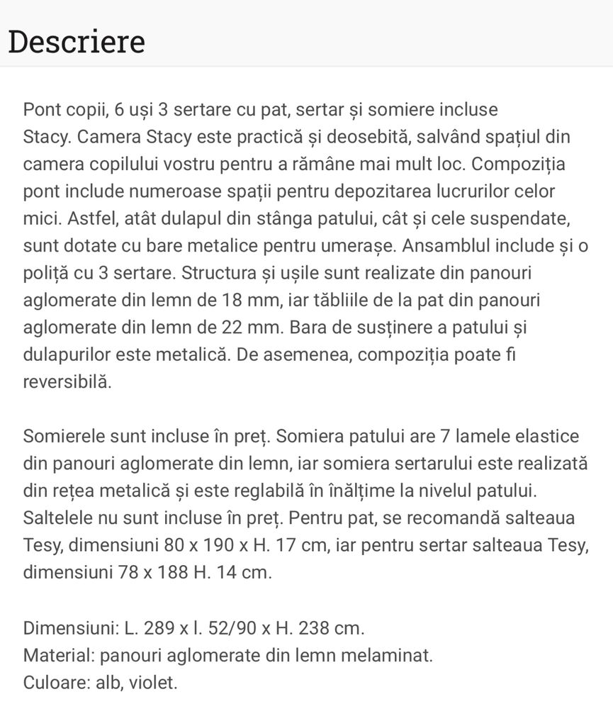 Dormitor foarte spatios si calitativ