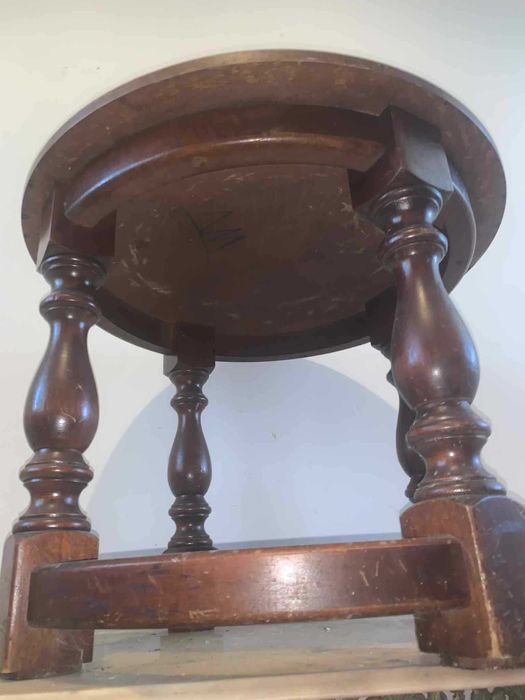 Masa rotunda din lemn masiv hol/terasa decor