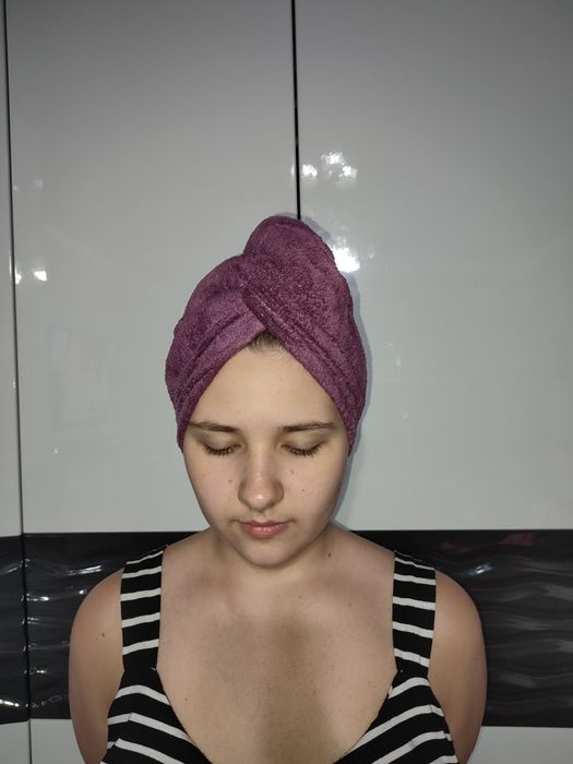 Полотенце тюрбан чалма для сушки волос