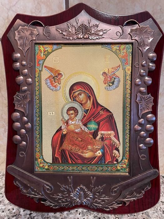 icoana veche icoana deosebita dim 24x27 maica domnului icoana veche