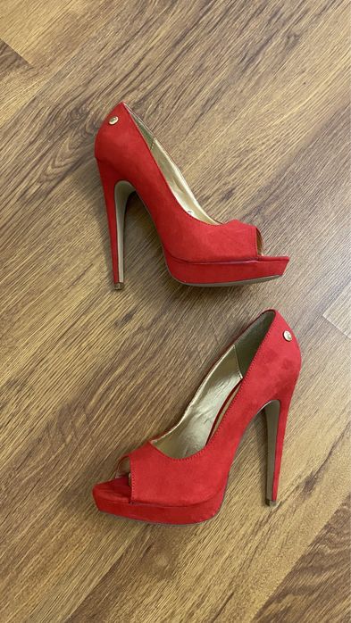 Туфли красные Blink, текстиль, размер 36