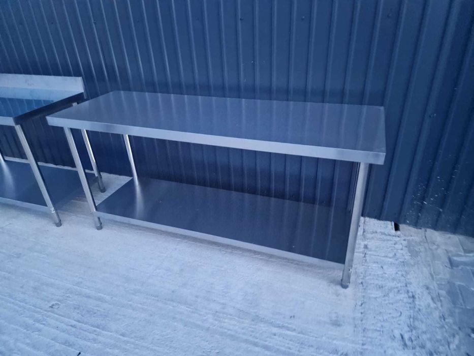 Masa inox  cu  polita 1500x600x850 mm ,NOUA,