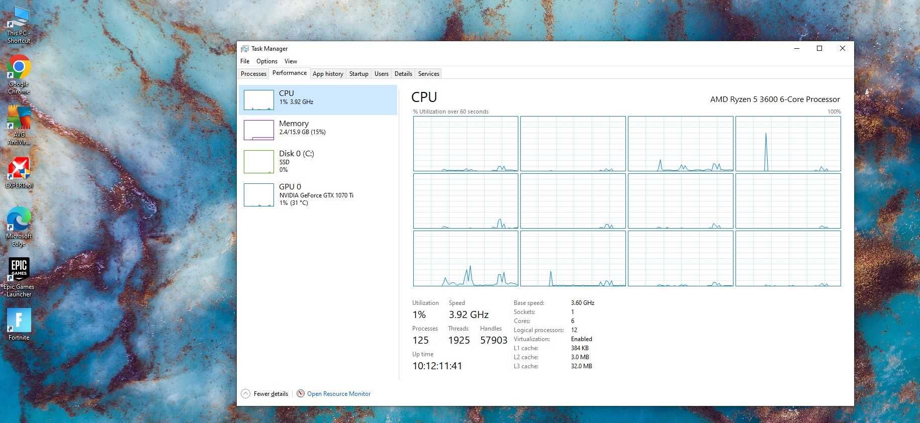 Геймърски Ryzen 5 3600,GTX 1070Ti ,16GB RAM,512 m.2 SSD+1TB HDD, WIFI