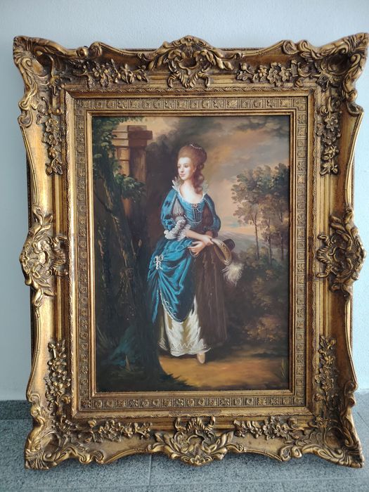 Tablou Ulei pe pânză o lucrare deosebita Baroc cu o rama superbă foar