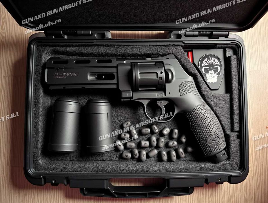 PISTOL HDR Modificat! (10 Butelii co2+100 bile) ~ 25 JOULI++ Gaz Pusca