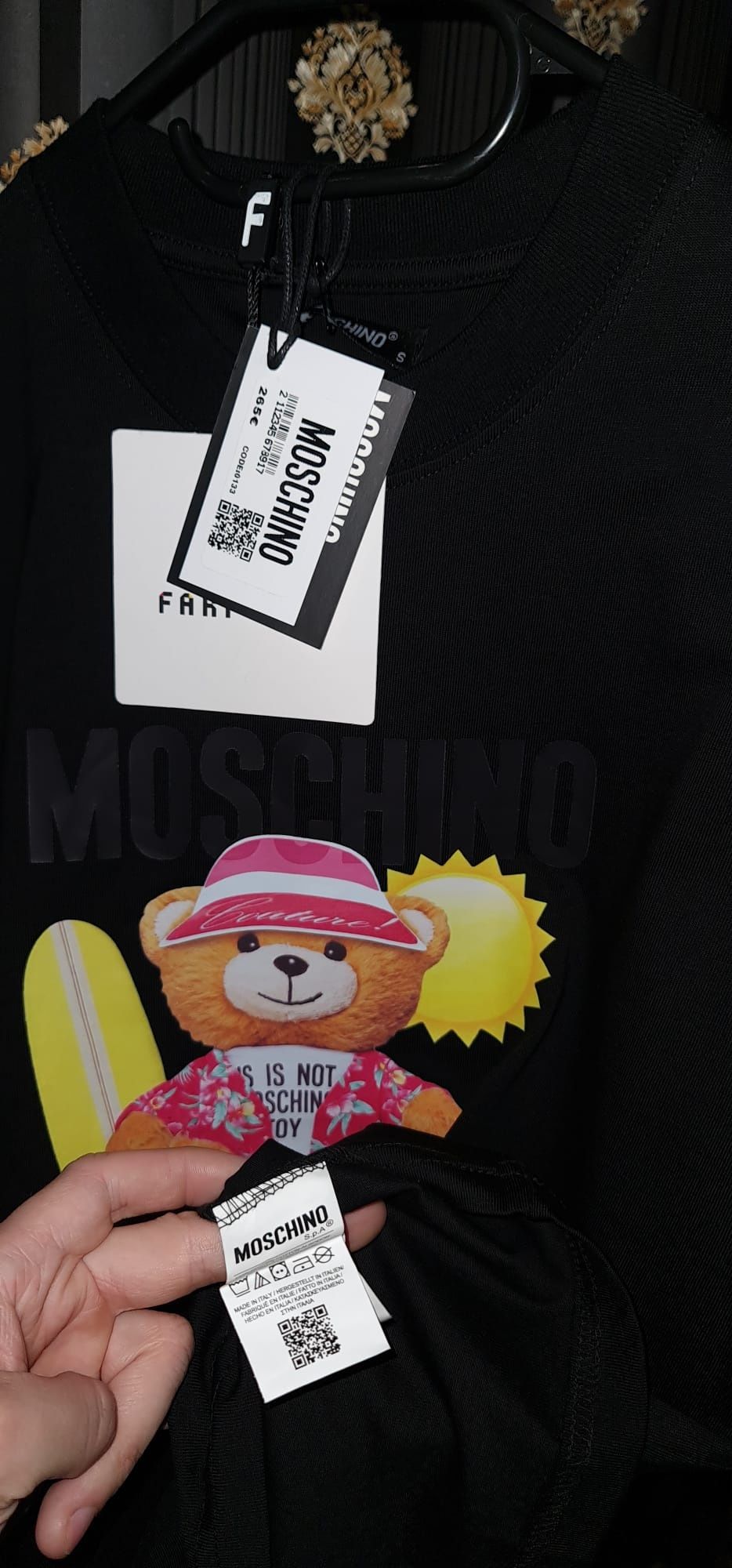 Tricou Moschino 2024 alb x negru