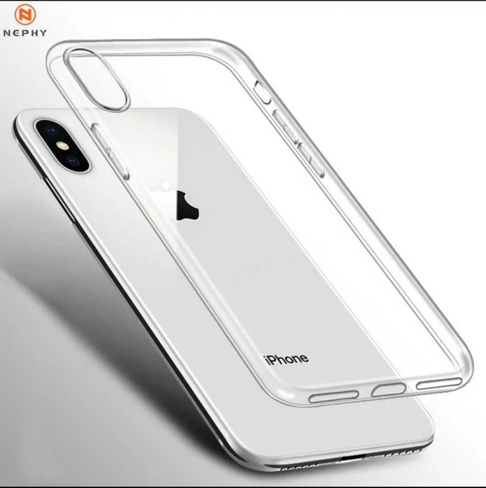 Set iphone XS Max - Folie Sticla Full + Husa Slim Silicon transparent