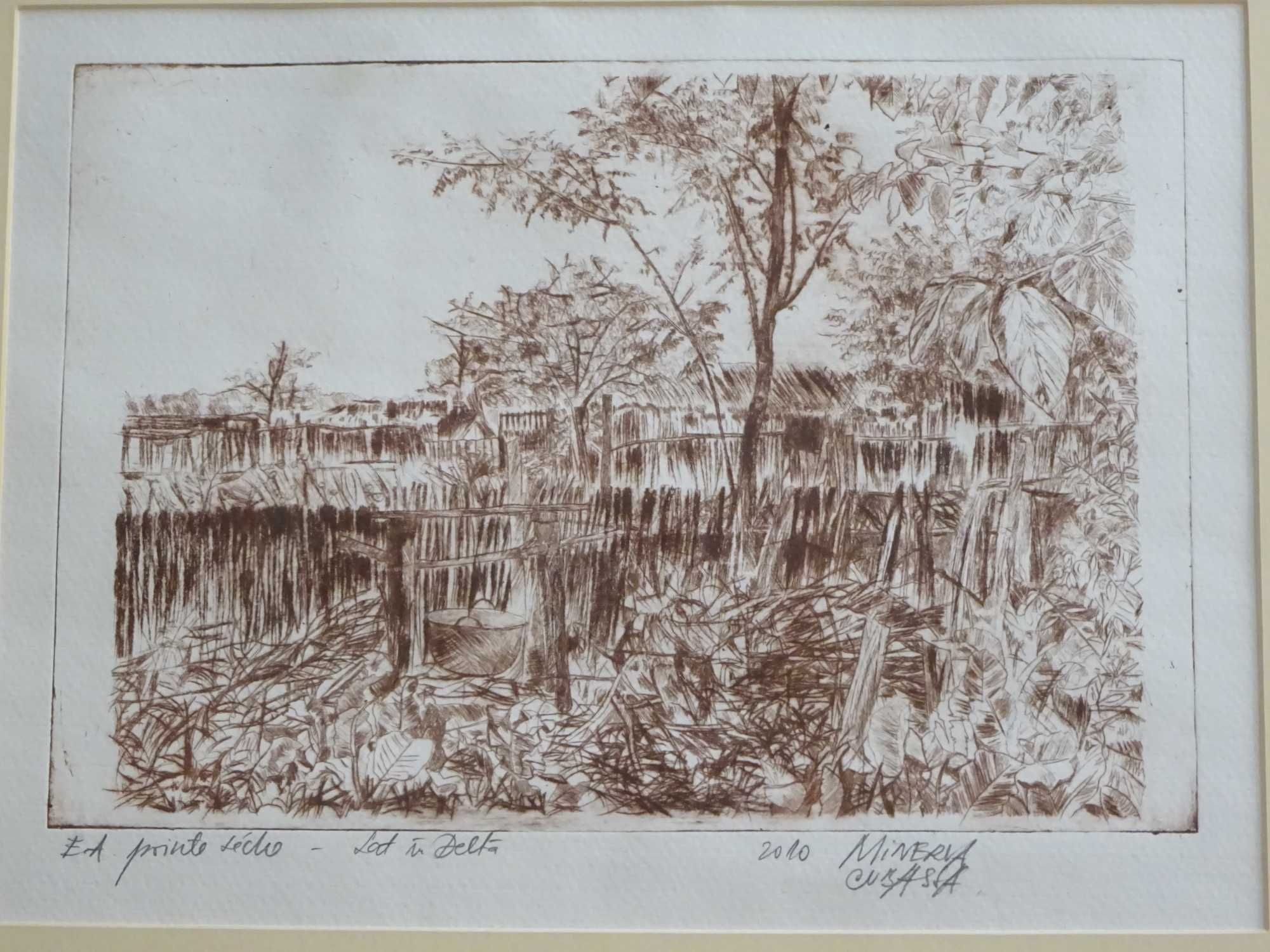 Gravura Minerva Cubassa, ‘Sat in Delta’, Exemplar de autor