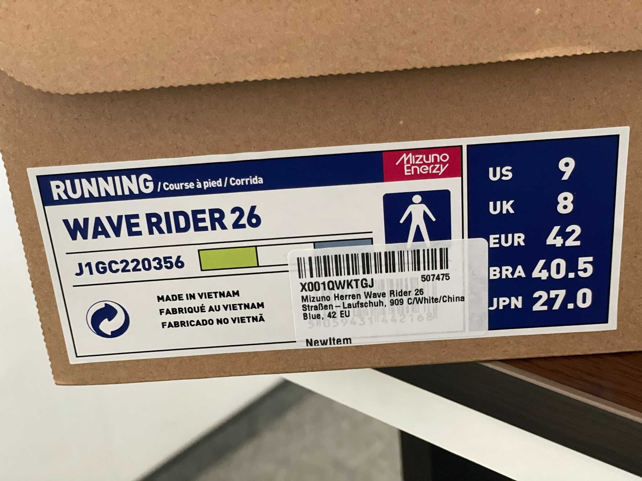 Mizuno Wave Rider 26 Обувки за бягане, 42 EU