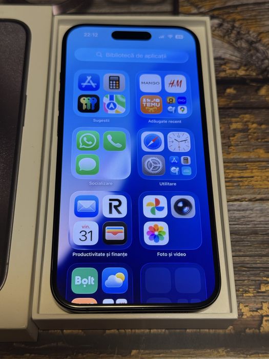 iPhone 15 Pro Black Titanium 128GB – full box, ca nou