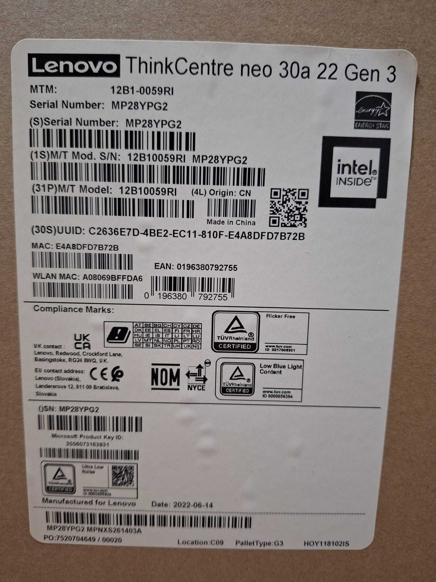 Sistem All-in-One Lenovo ThinkCentre neo 30a Gen3 Nou SIGILAT - SCHIMB