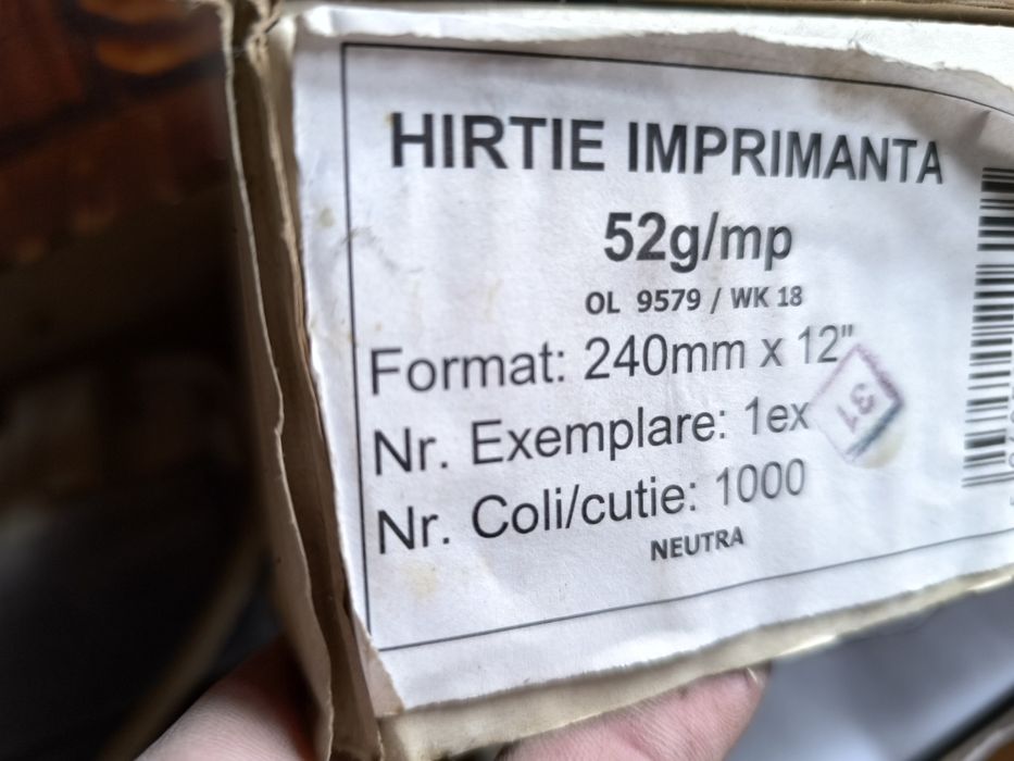 Hartie impr.tip tractor +imprimanta