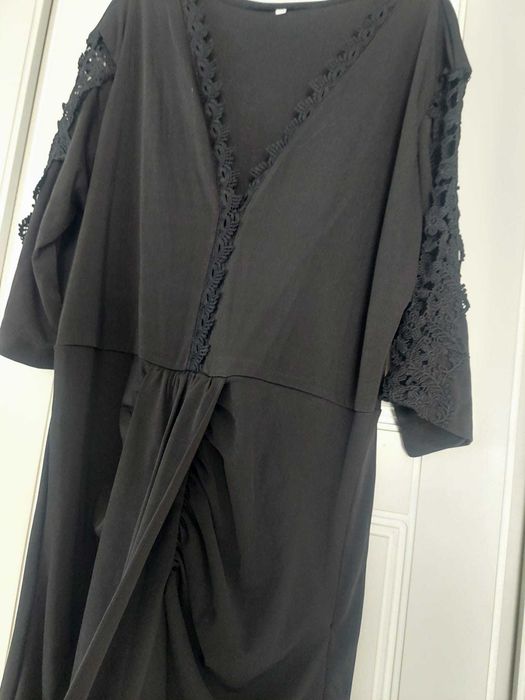 Rochie ocazie neagră cu dantelă,  mărimea L-XL Produs NOU