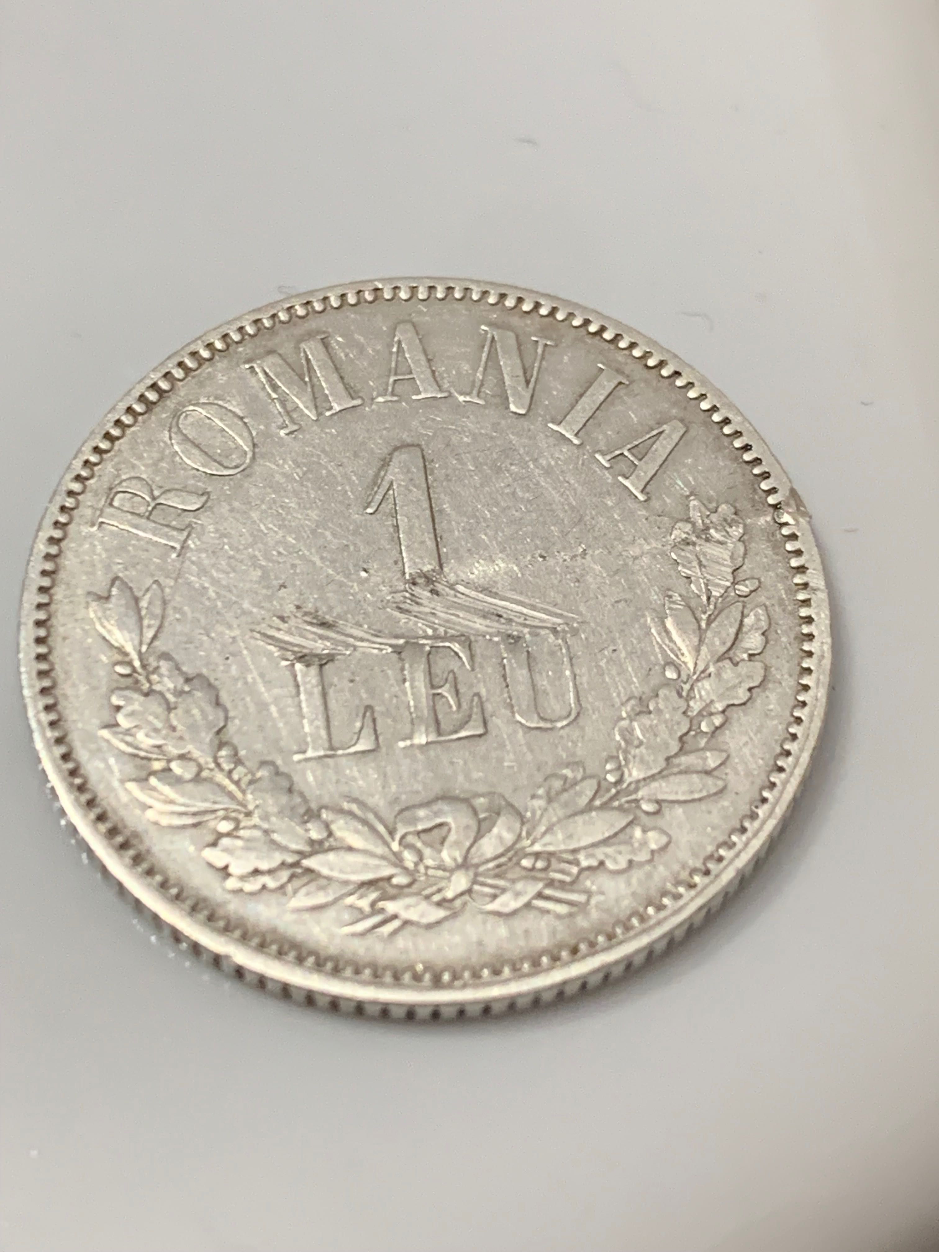 Moneda 1 LEU 1873 argint, stare buna