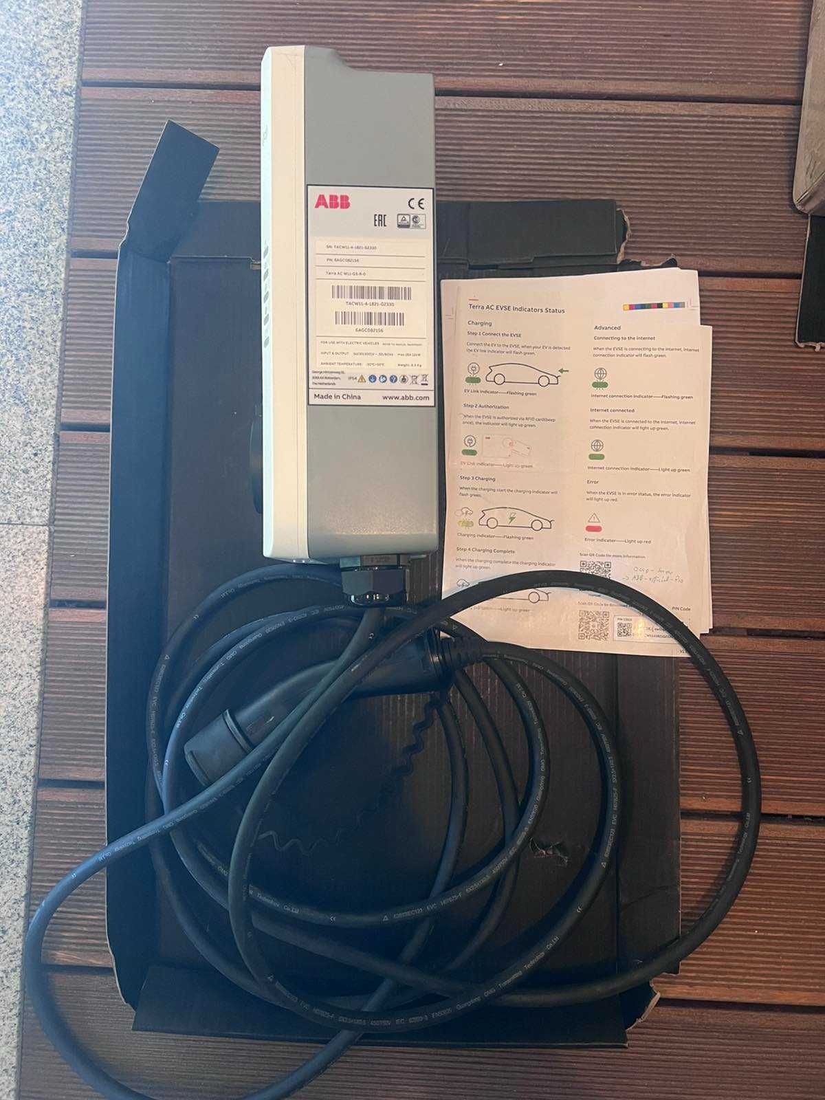 Зарядна станция с кабел 5м. ABB 11KW wallbox като нова