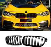 Set grile negre pentu BMW F30 – F31  / 2012+ negru lucios duble