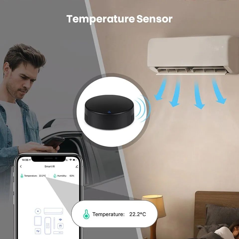 Универсално дистанционно Tuya Wifi IR( показва температура и влажност)
