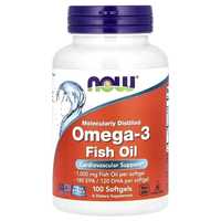 Omega 3 Fish Oil (рыбий жир), Now, 100штшт,