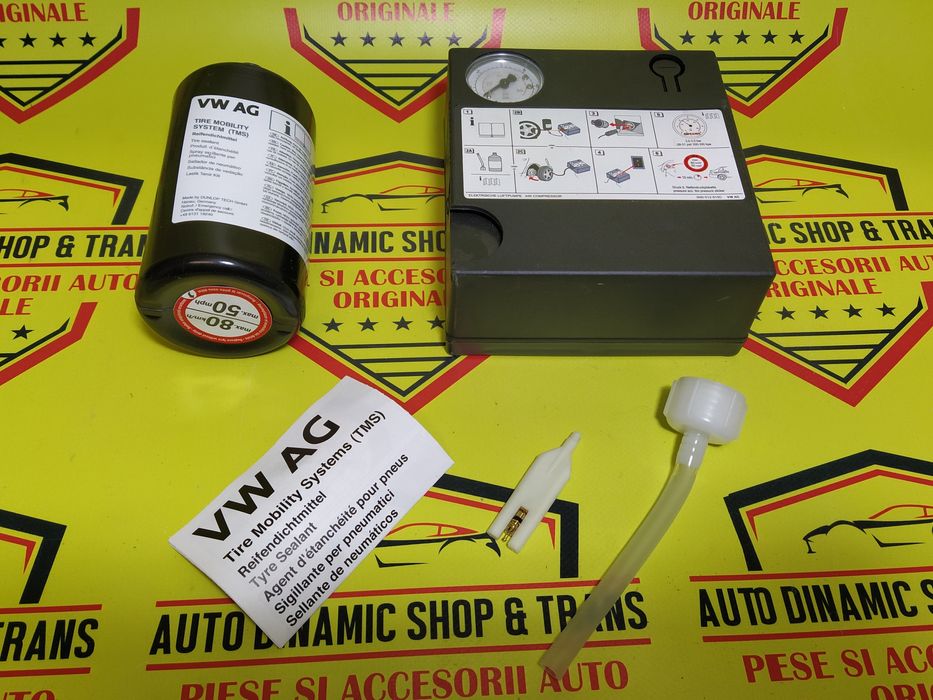 Compresor auto umflat roti kit pana original Vw Seat Skoda Audi 150w