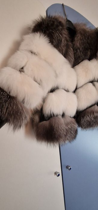 Палто на 3 части естествен косъм